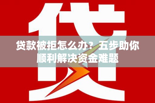 萍乡贷款被拒怎么办？五步助你顺利解决资金难题