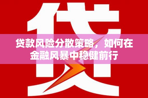 岳西贷款风险分散策略，如何在金融风暴中稳健前行
