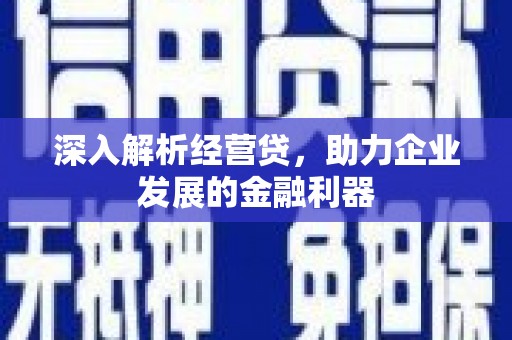 资源深入解析经营贷，助力企业发展的金融利器