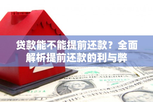 临沧贷款能不能提前还款？全面解析提前还款的利与弊