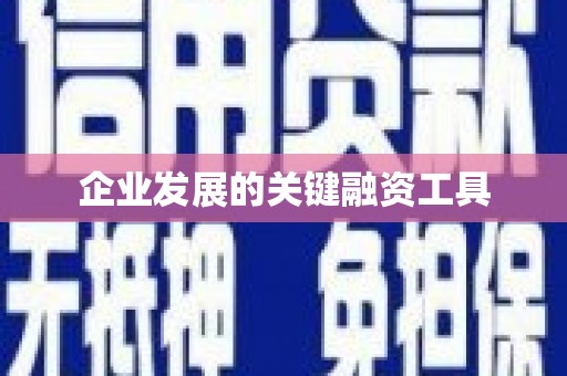 宝坻企业发展的关键融资工具