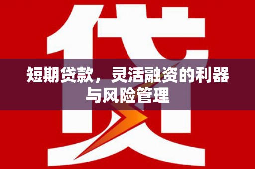 石拐短期贷款，灵活融资的利器与风险管理